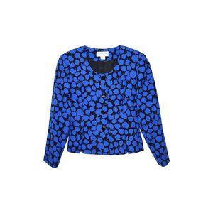 Dior Black and Blue Floral Jacket US 8/EU 38